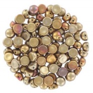 Czech 2-hole Cabochon kralen 6mm Metallic Mix